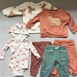 6m Baby Boy Bear Outfit Bundle